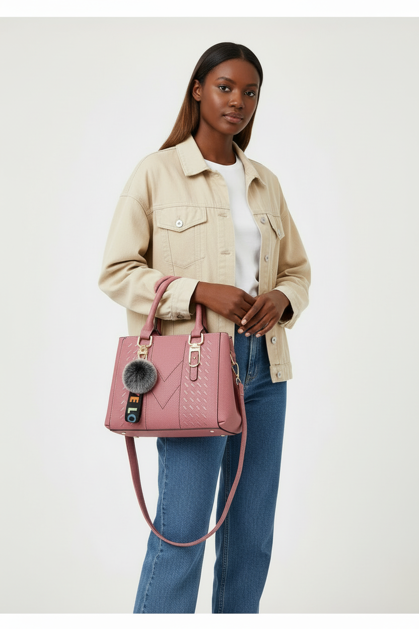 Pink handbag lifestyle shot