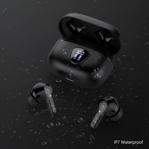 ClearDrop Pro earbuds waterproof flat lay